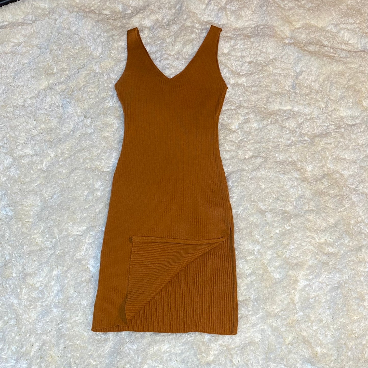 "Show Me Some Leg" Ribbed Knit Bodycon Dress