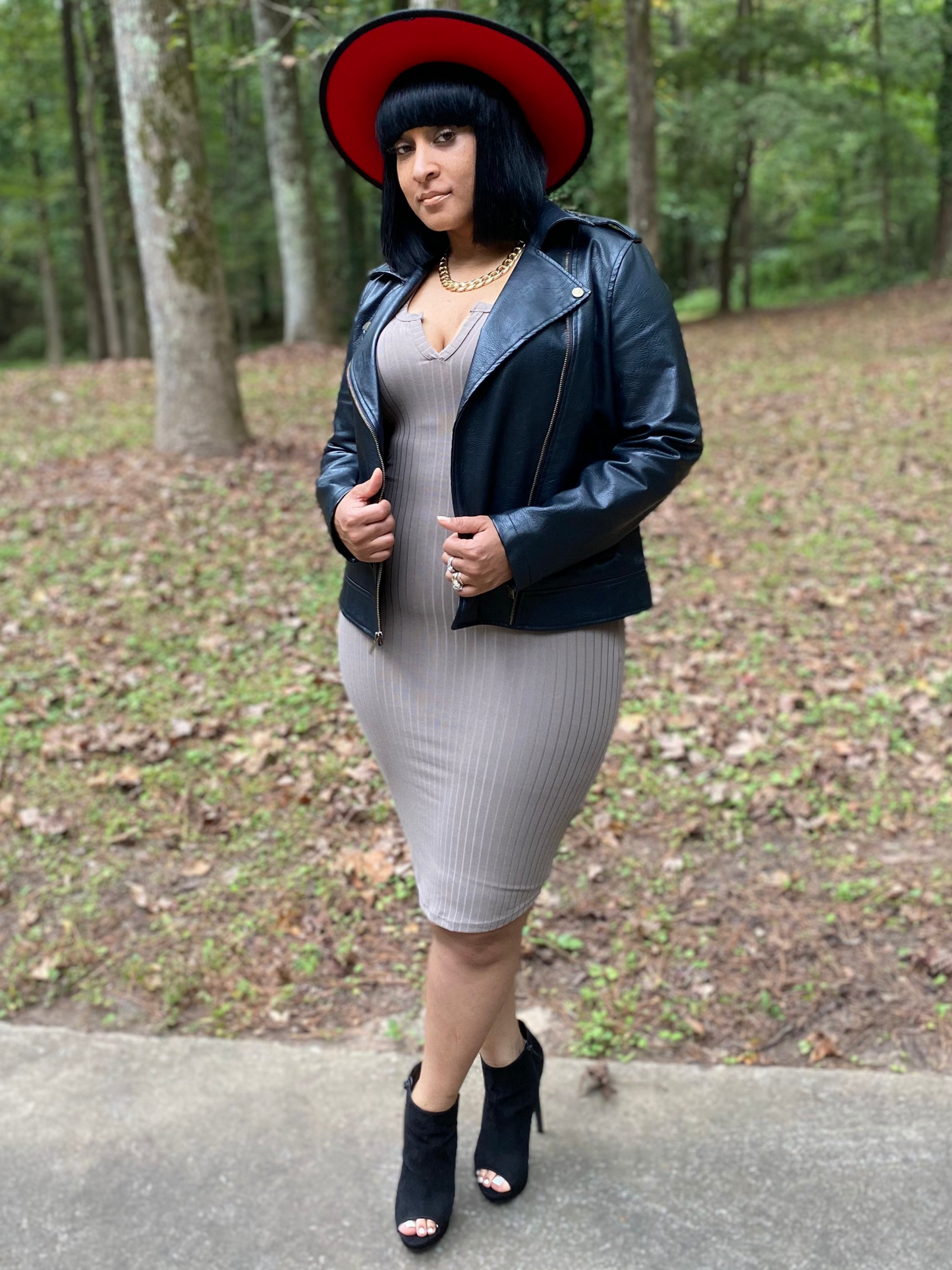 "Give Me Body" Ribbed Bodycon Dress - Taupe