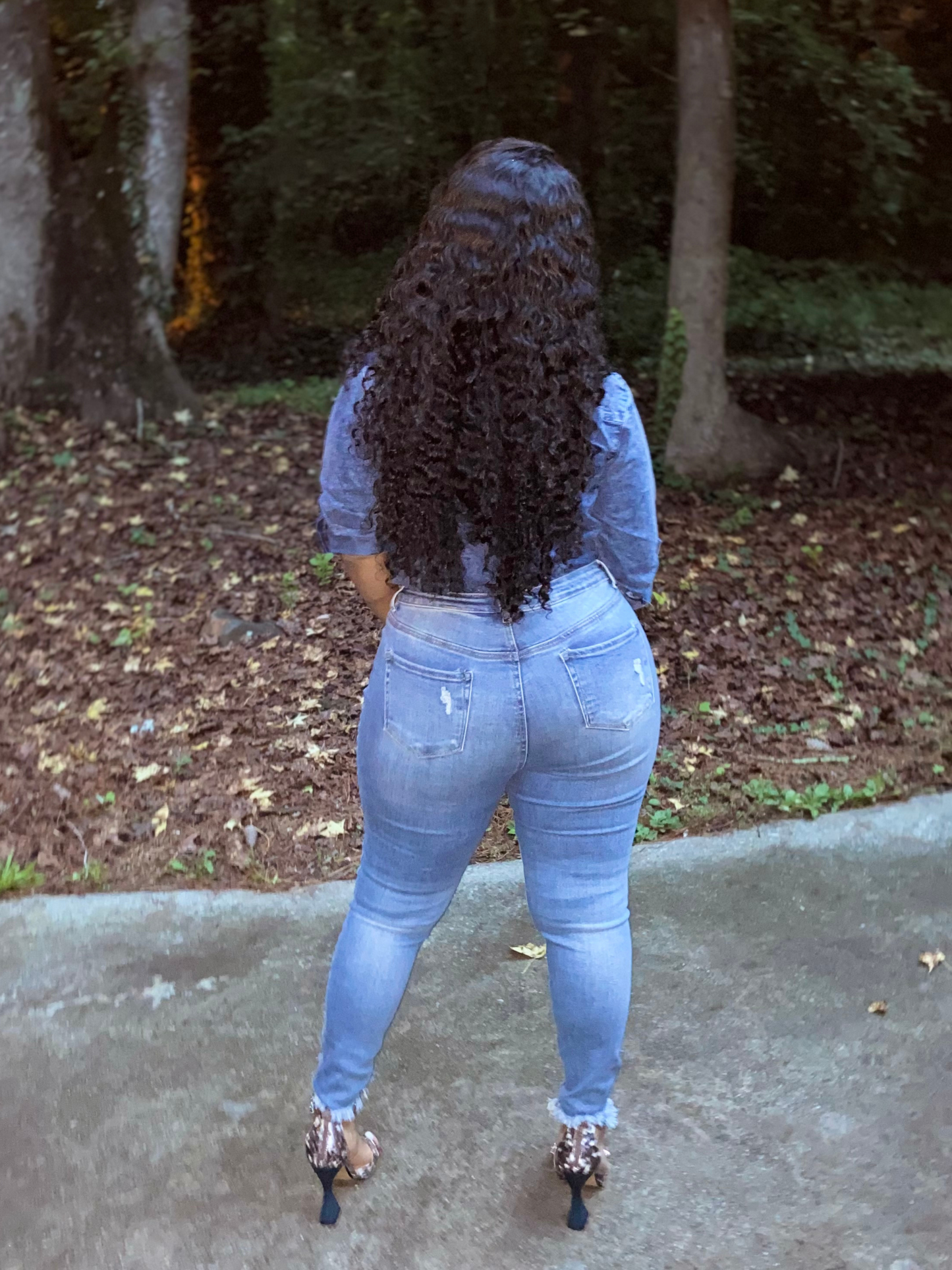 Distressed High Rise Skinny Jeans