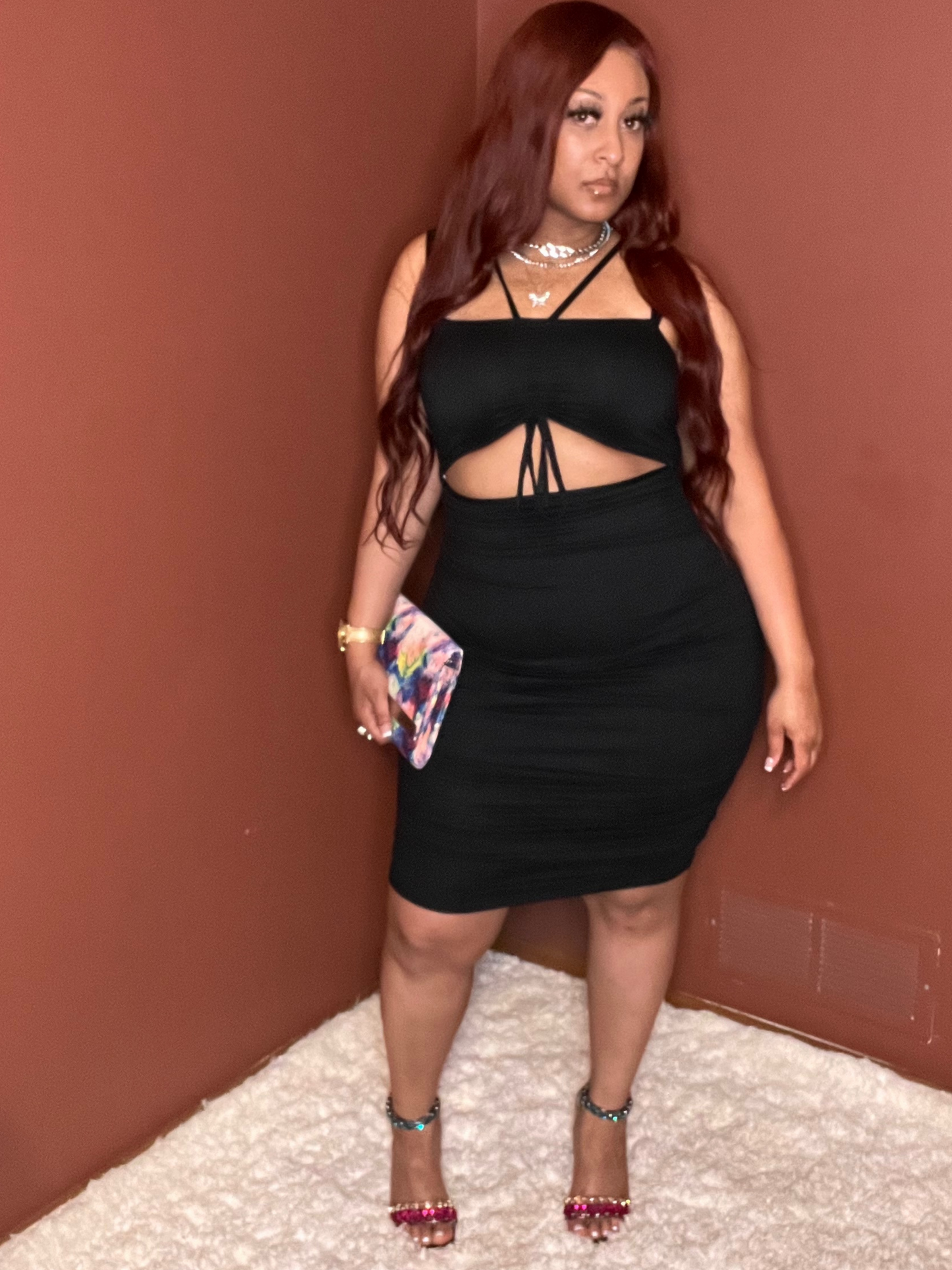 "You Got Me Open" Bodycon Dress
