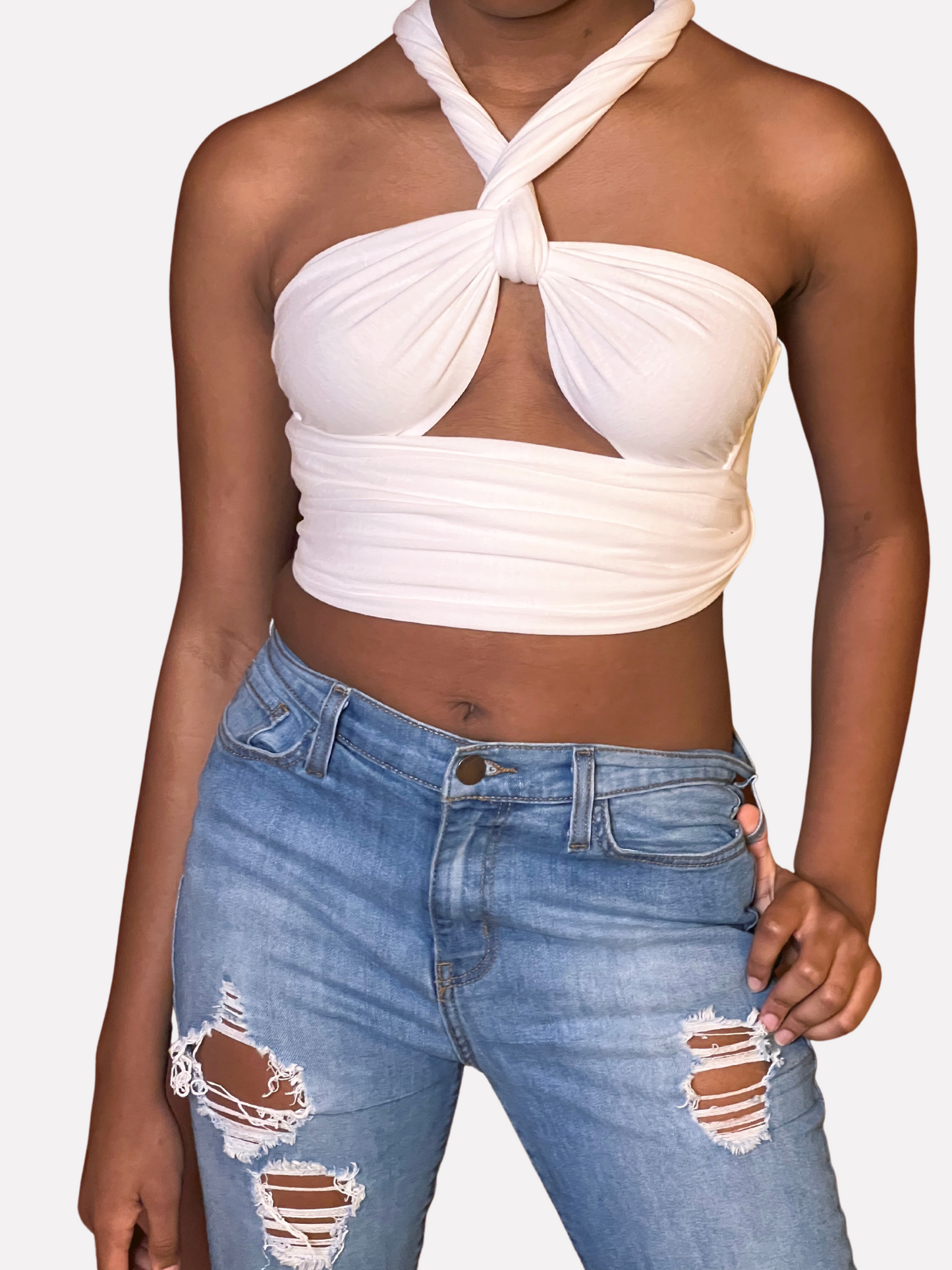 "You Got Me Twisted" Wrap Top