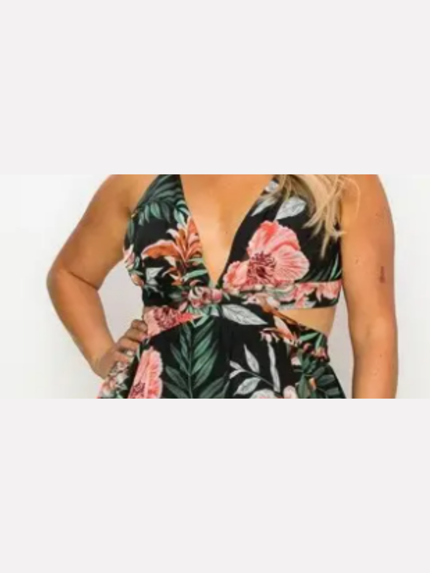 "Island Vibes" Curvaceously Chic Tropical Print Maxi Dress